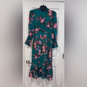 Julia Jordan Floral Green Dress